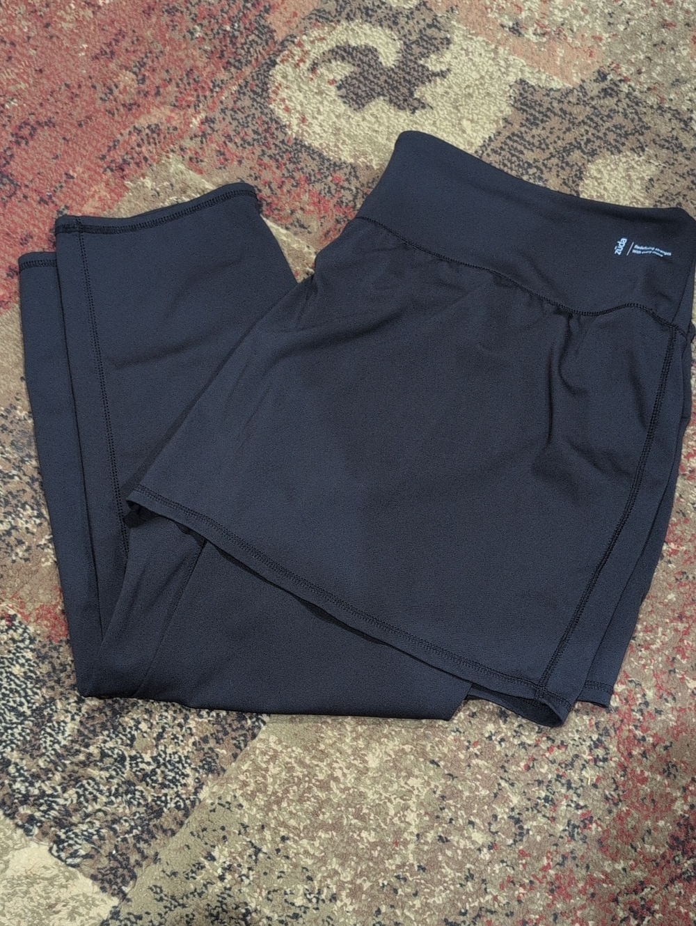 Zuda Black Performance Skort/Pants with White Logo Size 2x